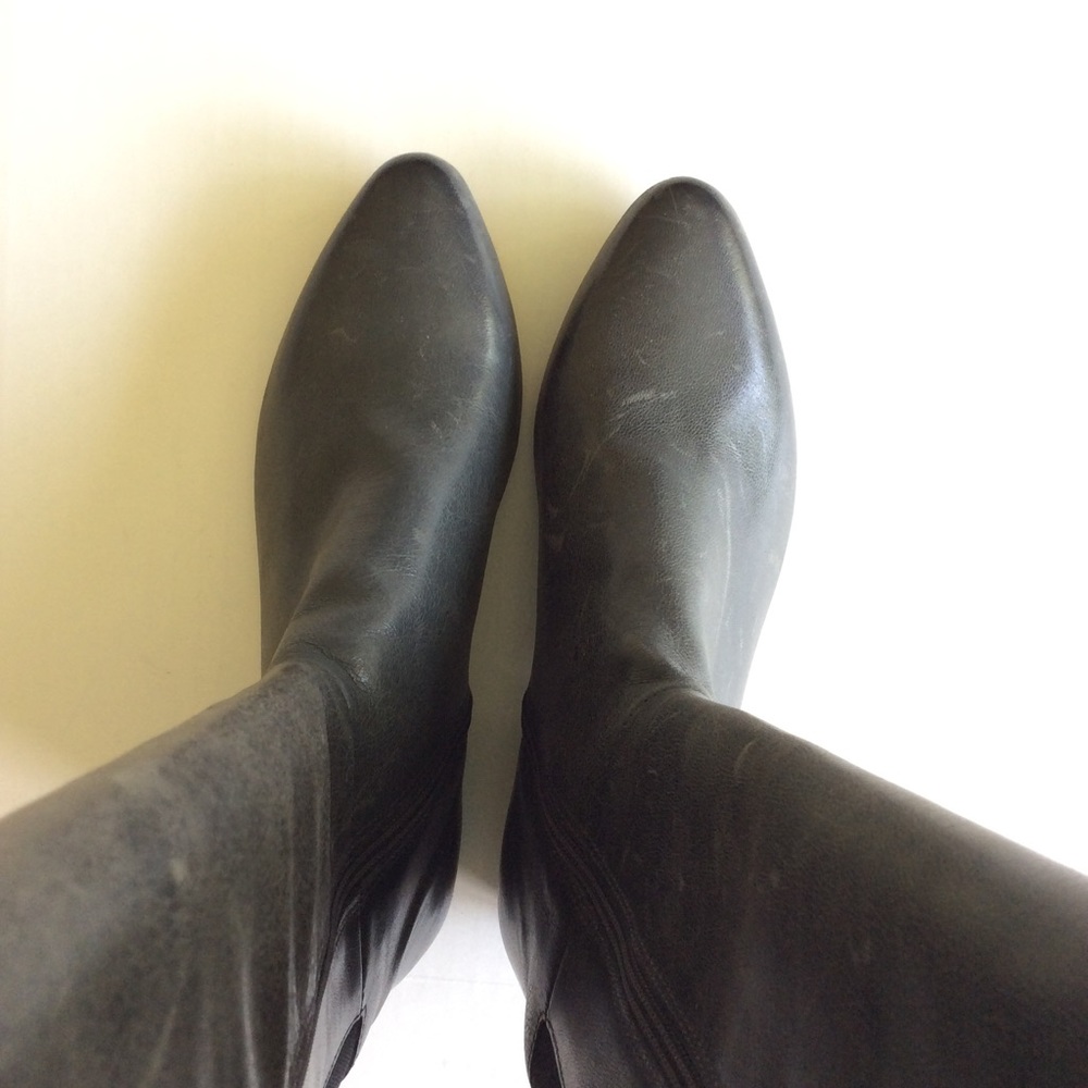 GILI Sz 5 Chandra Distressed Leather Gray KNEE HIGH BOOTS Retail $225